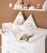Koce i narzuty dla dzieci - MAMO-TATO Kocyk Polarowy Śpiący miś w brązie - miniaturka - grafika 1