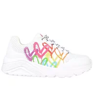 Sneakersy damskie - Buty Skechers x JGoldcrown Uno Lite Love Brights 314061LWMLT - białe - miniaturka - grafika 1