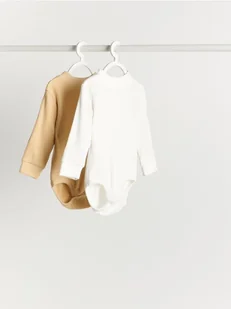 Reserved - Bawełniane body 2 pack - złamana biel - Body - miniaturka - grafika 1