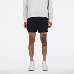 Spodenki męskie New Balance MS41286BK – czarne - Spodnie sportowe męskie - miniaturka - grafika 1