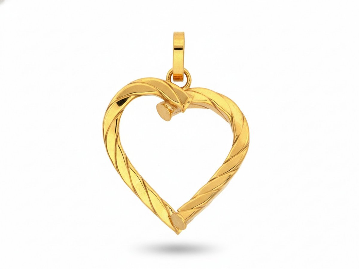 Zawieszka serce złote kontur pr 585 14k 0.86g biżuteria elegancka