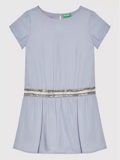Sukienki i spódniczki dla dziewczynek - Benetton United Colors Of Sukienka elegancka 48NVCV008 Fioletowy Regular Fit - grafika 1