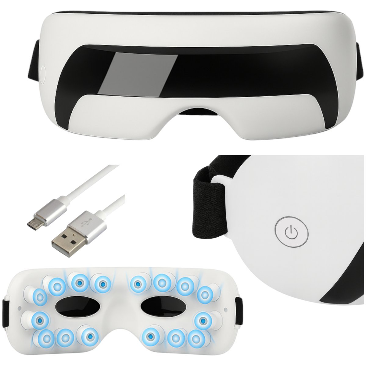 Masażer oczu Magnetyczne okulary wibracyjne do masażu okolic oczu skroni