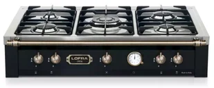 Płyta gazowa do zabudowy Płyta gazowa LOFRA Range Top Dolcevita 90 NERO MATT TRNM96/5/Bronze - Płyty gazowe do zabudowy - miniaturka - grafika 1