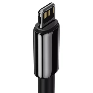 Kabel USB do Lightning Baseus Tungsten Gold, 2.4A, 1m (czarny) - Kable USB - miniaturka - grafika 4