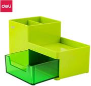 Przyborniki na biurko - Zielony organizer na biurko Deli z szufladką - miniaturka - grafika 1