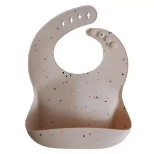 Mushie - Śliniak Silikonowy Vanille Confetti - Śliniaki i fartuszki - miniaturka - grafika 1