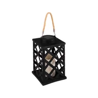 Lampy ogrodowe - Latarnia solarna ogrodowa ST80324 czarna - miniaturka - grafika 1