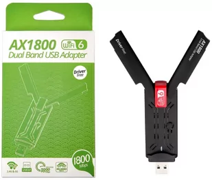 Antena USB WiFi 6 AX1800Mbps Dwuzakresowa 2.4GHz & 5GHz - Moduły wifi i przekaźniki sygnału - miniaturka - grafika 1