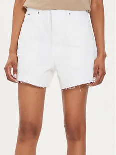 Pepe Jeans Szorty jeansowe A-Line Short Uhw PL801112TC1 Biały Slim Fit - Spodenki damskie - miniaturka - grafika 1