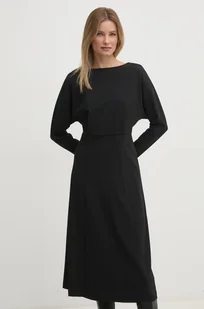 Calvin Klein sukienka kolor czarny midi rozkloszowana K20K207893 - Sukienki - miniaturka - grafika 1