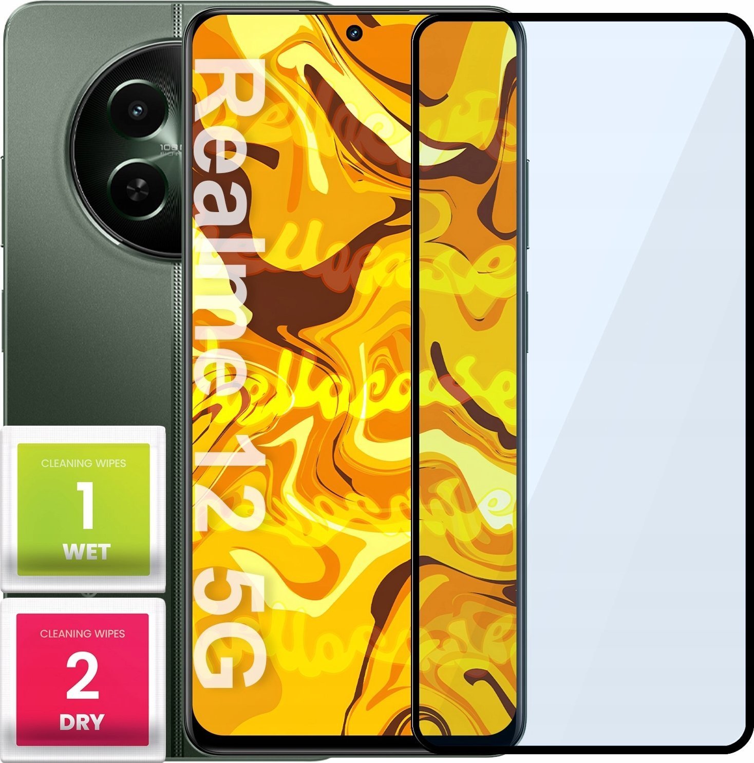 Hello Case SZKŁO HARTOWANE DO REALME 12 5G PEŁNE NA CAŁY EKRAN SZKIEŁKO OCHRONNE 5D 9H