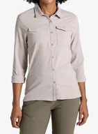 Odzież trekkingowa damska - Koszula podróżnicza damska Craghoppers NosiLife Pro LS Shirt III - soft mushroom - miniaturka - grafika 1