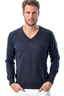 Bonamaison Men's TRMRVN100087 sweter męski, granatowy, XXL - Swetry męskie - miniaturka - grafika 1