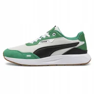 Buty sportowe męskie - Buty męskie sportowe Puma Runtamed Plus 391250 24 zielone białe 44 - miniaturka - grafika 1