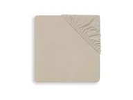 Prześcieradła dla dzieci - Prześcieradło do łóżeczka 120x60 cm z gumką 100 % bawełna beżowy Jollein - miniaturka - grafika 1
