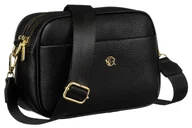 Torebki damskie - Torebka damska listonoszka czarna ROVICKY - miniaturka - grafika 1