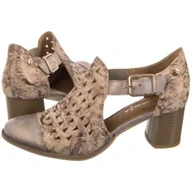 Sandały damskie - Czółenka Beżowe/Złote 04962-43/00-5 (MA764-d) Maciejka - miniaturka - grafika 1