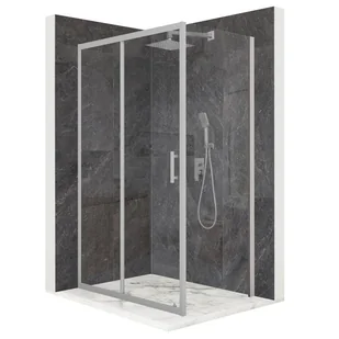 Kabina prysznicowa prostokątna przesuwne srebrna 100x80cm szkło 6mm + powłoka - Kabiny prysznicowe Kabina prysznicowa prostokątna przesuwne srebrna 100x80cm szkło 6mm + powłoka - Kabiny prysznicowe - miniaturka - grafika 1