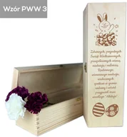 Gadżety dla niej i dla niego - Skrzynka na wino alkohol Wesołego Alleluja - miniaturka - grafika 1