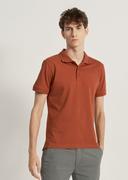 Koszulki męskie - Czerwona koszulka polo z logo - miniaturka - grafika 1