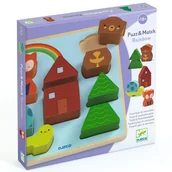 Układanki dla dzieci - Układanka drewniana 2 w1 PUZZ & MATCH RAINBOW DJ01078 - miniaturka - grafika 1