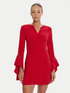 Rinascimento Sukienka koktajlowa CFC0126187003 Czerwony Slim Fit - Sukienki - miniaturka - grafika 1