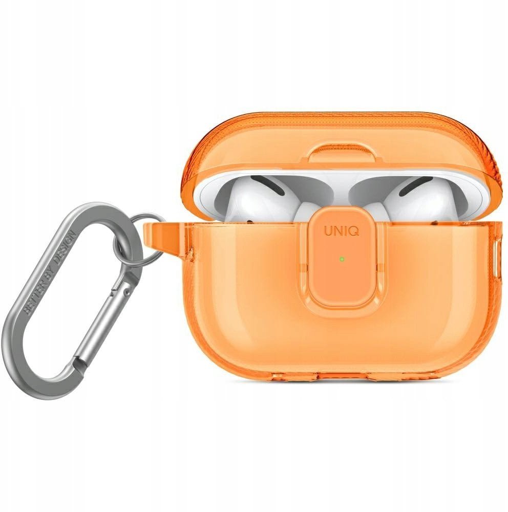 Etui UNIQ Glase Pro do Apple AirPods Pro 2 Lock Case pomarańczowy