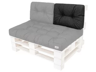 Poduszka oparcie na meble z palet, Leo, Czarny Ekolen, 2 elementy, 60x40 cm - Poduszki ogrodowe - miniaturka - grafika 1