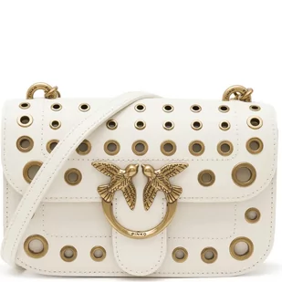 Pinko Skórzana listonoszka LOVE BELL MINI VITELLO SETA + - Torebki damskie - miniaturka - grafika 1
