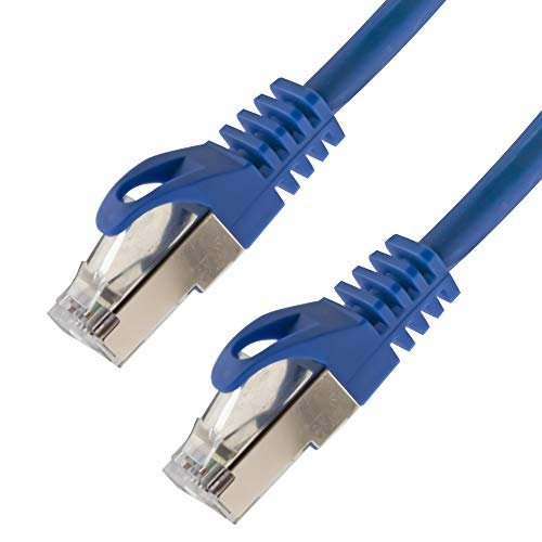 Kabel sieciowy S/FTP PIMF Cat. 7 2,00 m niebieski kabel krosowy Gigabit Ethernet LAN DSL CAT7 kabel