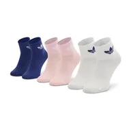 Skarpetki dla dzieci - Zestaw 3 par wysokich skarpet dziecięcych adidas Ankle HC9596 Różowy - miniaturka - grafika 1