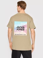 Koszulki męskie - Jones Jack T-Shirt You 12213077 Beżowy American Fit - miniaturka - grafika 1