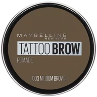 Pomada do brwi - Maybelline Tattoo Brow Pomade Pot Medium Brown 3 - miniaturka - grafika 1