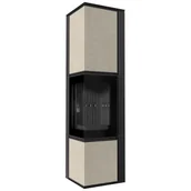 Piece wolnostojące - Piec stalowy koza TORA/L 8 kW fi 150 spiek FOKOS SALE czarne wyłożenie - miniaturka - grafika 1