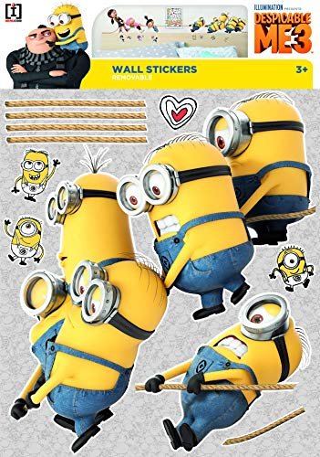 North Star WALLMIN21 ozdoba ścienna Minionki, PVC, Wielobarwny, 70x50x1 cm