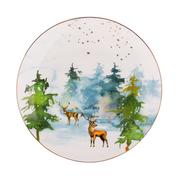 Pozostałe akcesoria świąteczne - Altom, Talerz deserowy winter forest, 20 cm, dekoracja jeleń - miniaturka - grafika 1