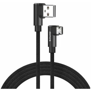Savio Kabel USB kątowy Micro USB kątowy CL-162 2m Czarny SAVKABELCL-162 - Kable USB - miniaturka - grafika 1