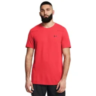 Koszulki sportowe męskie - Męska koszulka treningowa Under Armour Vanish Seamless Grid SS - czerwona - UNDER ARMOUR - miniaturka - grafika 1