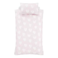 Pościel dla dzieci - Różowa flanelowa pościel dziecięca dwuosobowa 200x200 cm Hearts – Catherine Lansfield - miniaturka - grafika 1