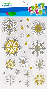 Craft with Fun Naklejki Boże Narodzenie Gwiazdki brokatowe - Zabawki kreatywne - miniaturka - grafika 1