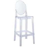 Taborety i hokery - King Home Hoker VICTORIA 75 cm transparentny - poliwęgl KH010100215 - miniaturka - grafika 1