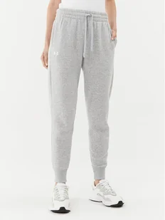 Under Armour Spodnie dresowe Ua Rival Fleece Jogger 1379438 Szary Loose Fit - Spodnie sportowe damskie - miniaturka - grafika 1