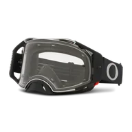 Gogle i okulary motocyklowe - Gogle Cross Oakley Airbrake M Czarny Metaliczny Szary - miniaturka - grafika 1