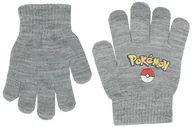 Rękawiczki - Bestseller A/S Nkmskjalm Pokemon Magic Gloves Box Sky Rękawiczki Chłopiec, Szary Melange, 7 - miniaturka - grafika 1