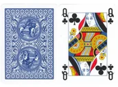 Gry karciane - Modiano 100% plastik, złote trofeum - niebieski tył - miniaturka - grafika 1