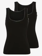 Koszulki i topy damskie - sloggi - Damski tank top, 2 szt. w opakowaniu GO Allround, czarny - miniaturka - grafika 1