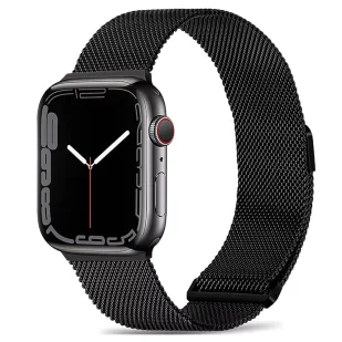 Pasek stalowy Alogy bransoleta do Apple Watch 38/40/41mm stal nierdzewna Czarny - Akcesoria do smartwatchy - miniaturka - grafika 1