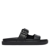 Klapki i japonki damskie - Klapki Tommy Hilfiger FW0FW08953 Czarny - miniaturka - grafika 1