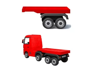 LEAN CARS Naczepa do pojazdu na akumulator HL358 Mercedes Actros czerwona 7709 - Pojazdy elektryczne dla dzieci - miniaturka - grafika 1